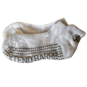 Xtend Barre Light Grey Glitter Socks w/ Grey Grips